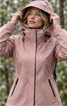Storm Shell — Python, Blush Rose — worn outdoors