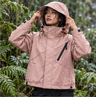 Storm Shell — Python, Blush Rose — worn outdoors
