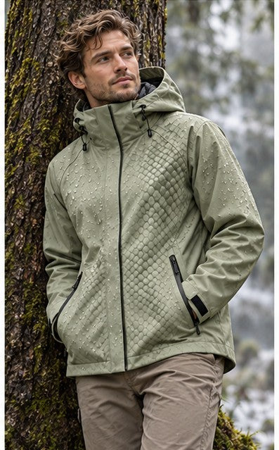 Storm Shell — Python, Dusty Sage — worn outdoors