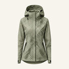Storm Shell — Python, Dusty Sage — wet, print revealed