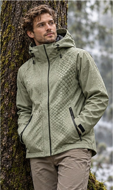 Storm Shell — Python, Dusty Sage — worn outdoors